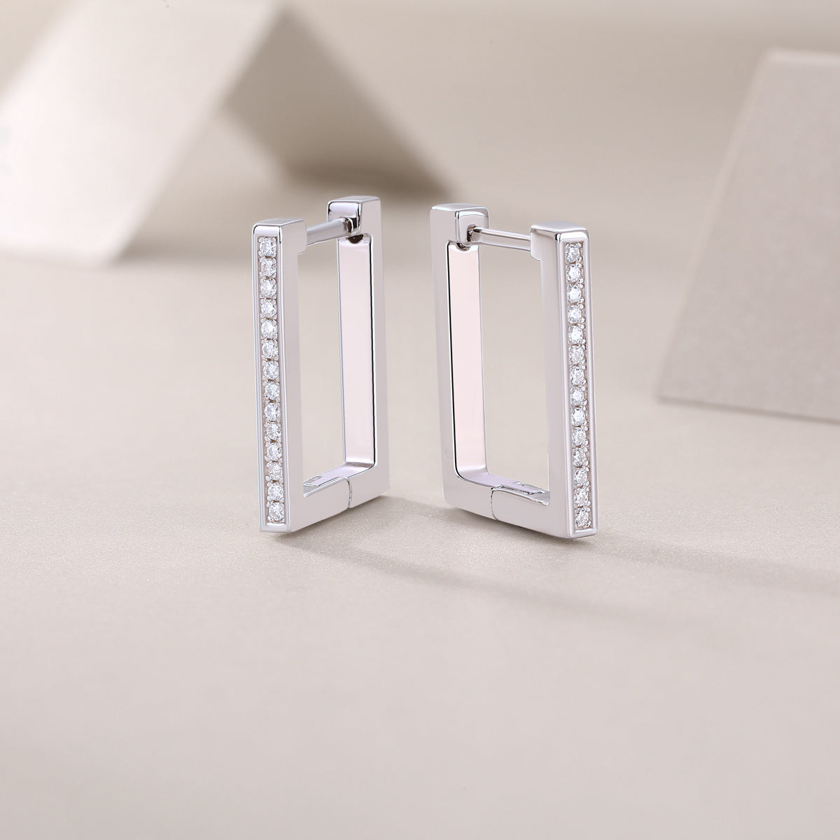 Sleek Bar Hoop Earrings