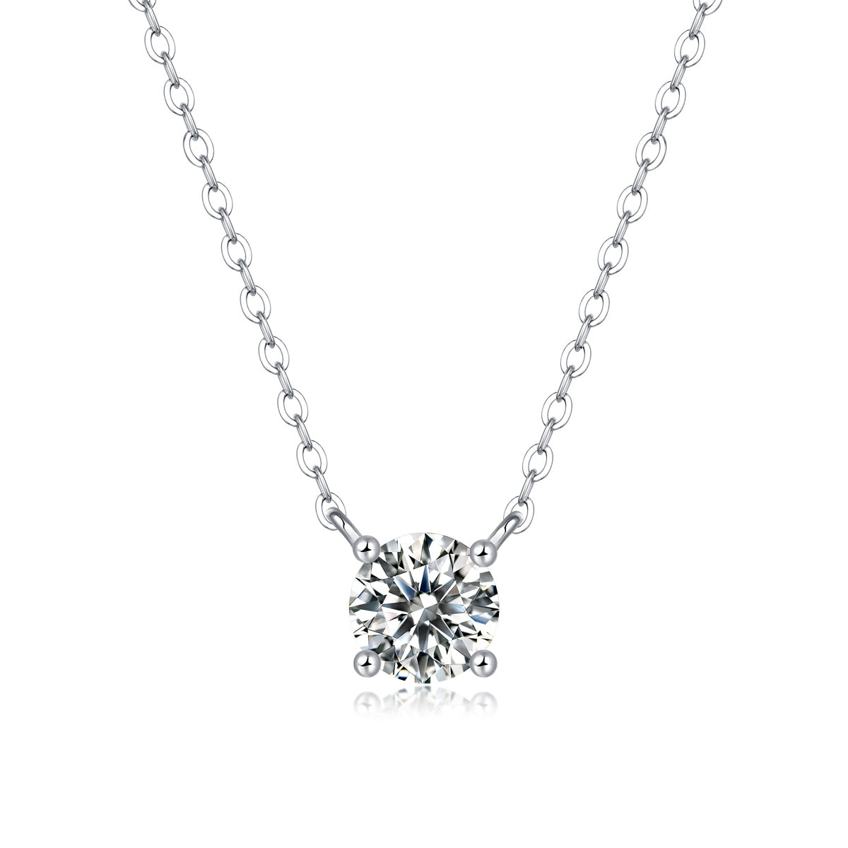 My Heart Will Last Forever - Affordable Diamond Jewelry Necklace Pendant Set With 1-carat And 2-carat Moissan Diamonds, S925 Sterling Silver And Platinum Plating. Fashionable And Trendy Jewelry
