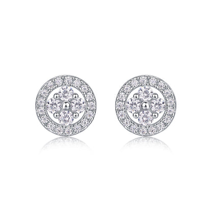 Halo Cluster Stud Earrings