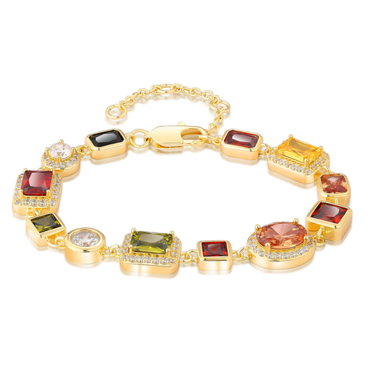 Multi Colored Cubic Bracelet