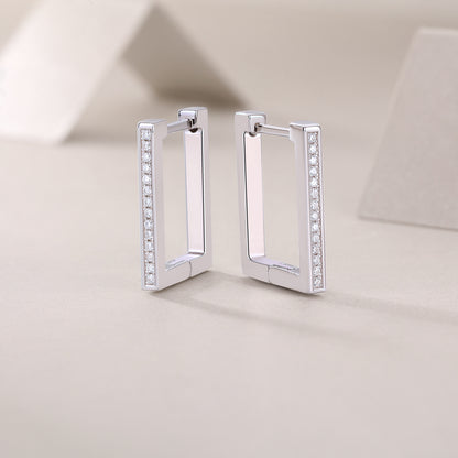 Sleek Bar Hoop Earrings