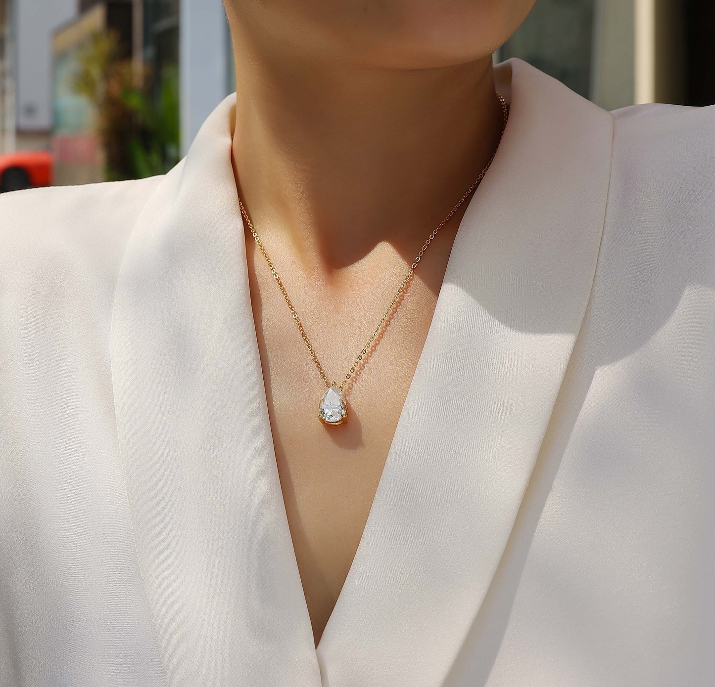 Pear Moon Necklace