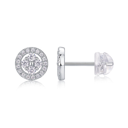 Halo Cluster Stud Earrings