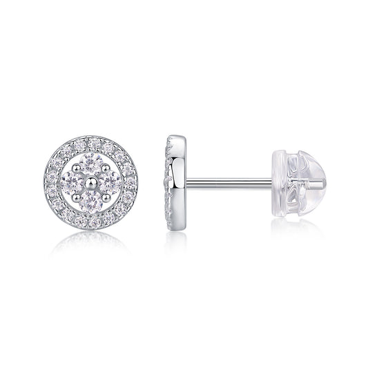 Halo Cluster Stud Earrings