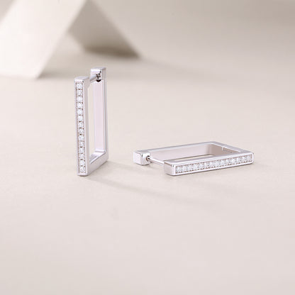 Sleek Bar Hoop Earrings
