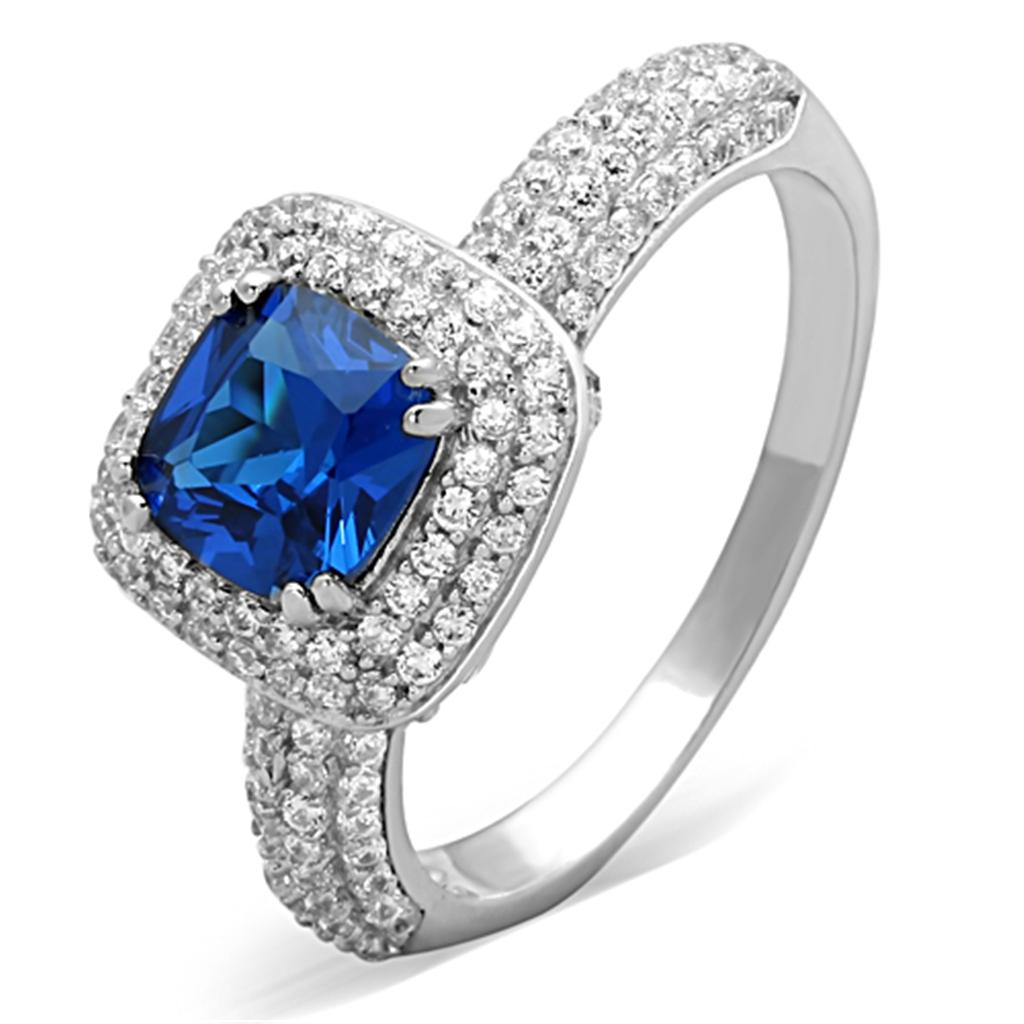 London Blue Halo Ring